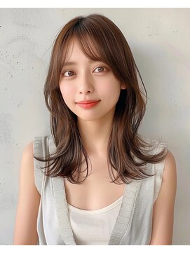 ブロウ ネックス ザ サロン 表参道(VLOW nex the salon) ミディアムヘア.韓国.韓国ヘア.ミルクティ.髪質改善