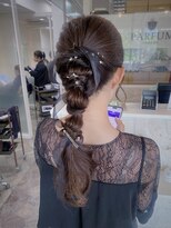 パルファン ヘアアンドスパ(PARFUM HAIR&SPA)&nbsp;parfum手島　雰囲気◎編みおろしヘアアレンジ