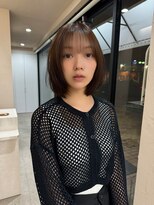 オズ 安積店(OZ)&nbsp;ダブルカラー外ハネボブインナーカラーハイライトケアブリーチ