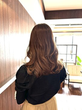 ダアッカ(da acca) コテ巻き風パーマ/ローズブラウン/ゆるふわウェーブ