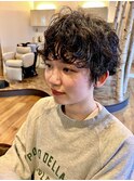 癖とパーマのミックスショート