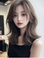 レヴ 草加店(LEV.)&nbsp;前髪アンブレラカラーこなれミディイメチェンウェーブパーマ