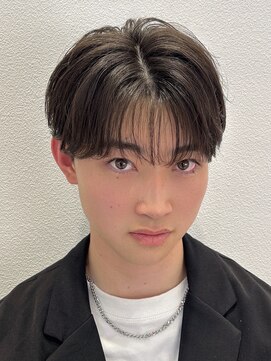 オーシャントーキョー 仙台(OCEAN TOKYO) ニュアンスパーマシースルーマッシュ黒髪ツーブロックショート