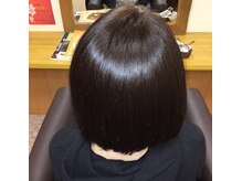 サニースポットの雰囲気（ヘアカラー施術後、再製エステを施術。ツヤのある仕上がり）