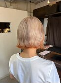 ベージュ×インナーオレンジカラー