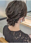 抜け感シニヨンアレンジ