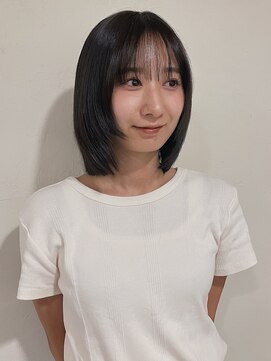 イルフレール(ill frere) ぱつっと　顔まわりレイヤー　暗髪　透明感　中津　梅田　豊崎