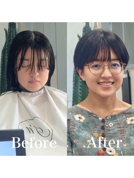 大人可愛いマッシュショートボブウルフカット◎30代40代50代60代