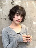 顔周りレイヤーで大人可愛いボブ