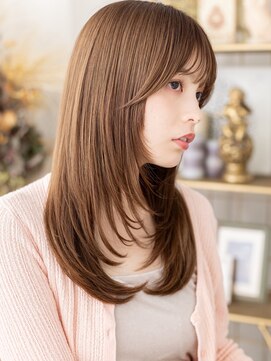 カバーヘアアンドスパ ブリス 浦和(COVER HAIR&SPA bliss) 顔周りカットブリーチなしミルクグレージュセミディTd3浦和30代
