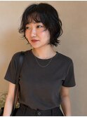 ボブウルフボブウルフパーマ外国人風パーマ無造作パーマ銀座