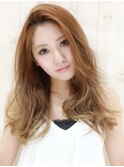 大人かわいいほつれウェーブセミディ