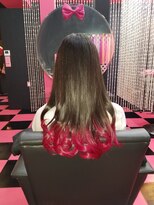 リミックス(REMIX by Love hair KING OF PRINCESS HAIR&EXTENTION) 原色派手髪　グラデーション ピンクレッド