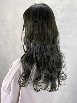 アイティー バイ アルバム 中野店(IT by ALBUM) オリーブグレーハイライト_セミウェットウェーブ_ba308401