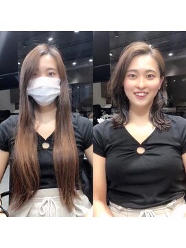 アフロート ギンザ(AFLOAT GINZA) AFLOAT GINZA【仲道 弘泰】大人くびれセミディ【before→after】