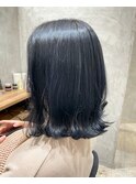 間宮/ネイビー/切りっぱなし