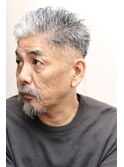 シニアフェードツーブロックパーマ&髭ダンディズム