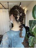 結婚式ヘアセット/髪質改善/編みおろし