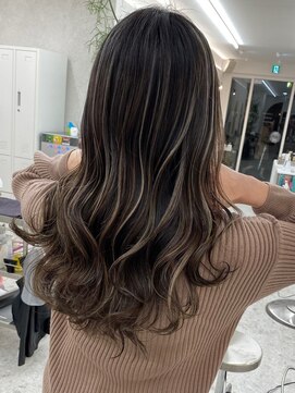 キノ(kino) たっぷりハイライトグレージュコントラストハイライト