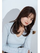 エアー 青山(AIR)&nbsp;透明感グレージュレイヤーカット顔まわりカット