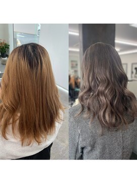 ガルボヘアー 桟橋店(garbo hair) ハイトーングレージュシルバー高知美容院