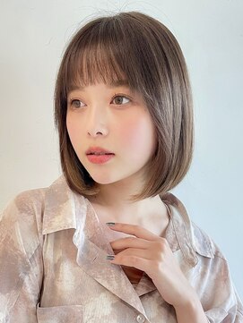 ステアケース 武蔵小杉店(stair:case) 内巻きボブ大人ガーリー20代30代40代ことりベージュ