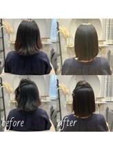 モンヘアー(mont hair) 髪質改善トリートメント、縮毛矯正で艶髪へ