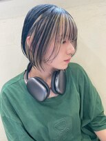 トルネード(TORNADO)&nbsp;切りっぱなしボブ フェイスレイヤーブロンドインナーカラーt820