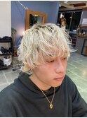 ▲ラフマッシュ×ホワイトブロンド▲tim hair