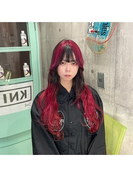 インク 渋谷(INK.) フェイスフレーミング×赤グラデーション