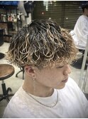 波巻きパーマ