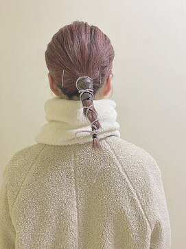 ピエドプールポッシュ(PiED DE POULE POCHE) ピンク × ラフアレンジ