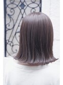 モカベージュ/ロブ/外ハネ/透明感/ブリーチなし