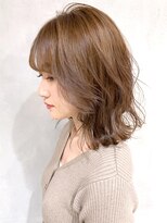 アイティー バイ アルバム 浦和店(IT by ALBUM) ミディアムレイヤーベージュ_フリンジウェーブ_ba296882