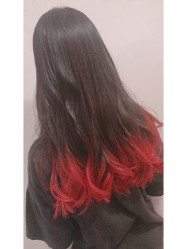 ブルーフェアリー(Blue Fairy) 【BLUEFEARY】裾カラー★ビビッドレッド