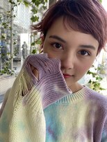 アクアオモテサンドウ(ACQUA omotesando)&nbsp;束感ショート暖色系ピンクカラー【熊谷安史】２