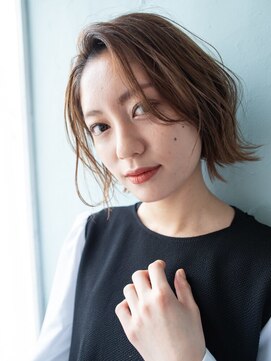 オンディーヌ 宮前平店(Ondine) 大人ショートヘア/こなれヘア/ミルクベージュ/40代/50代/60代