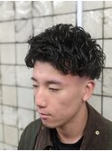 2ブロックフェードスパイラルパーマ