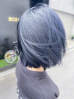 ボックスミコ(Box mico.)&nbsp;【BOXmico.】透明感ブルーブラックで大人おしゃれ艶ボブ