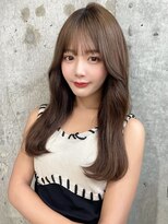 ルームバイシー 新宿(Loom. by Sea)&nbsp;韓国風前髪/シルキーベージュ/グレージュカラー/斜めバング