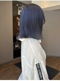 ブルーラベンダー/シアーカラー/艶髪/アッシュカラー