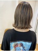 ハイライト レイヤー ショートヘア ボブ くびれレイヤー