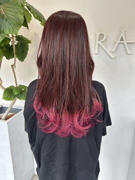 ジャガラ 千葉駅北口店(JAGARA) 裾カラー×ピンク【千葉・千葉駅・千葉駅北口】