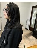 センターパートミディアムスタイル(伏見/栄/名駅/矢場町)