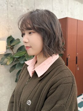 ノエ(noe) 顔まわりレイヤーボブ/グレージュ/20代30代yi-28