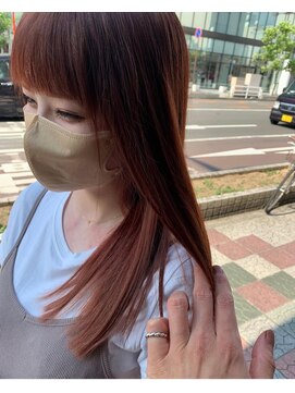 ボアップ 新居浜店(boappu) #オレンジカラー#カラー#暖色カラー#ブリーチカラー