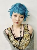シアンカーリーショート