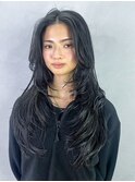 ロング美髪ウルフレイヤー顔周りレイヤー_ba544671