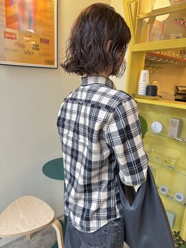 ヒントステーション(HINTSTATION) 〈浅草 半個室〉ボブパーマ/ラベンダーベージュ