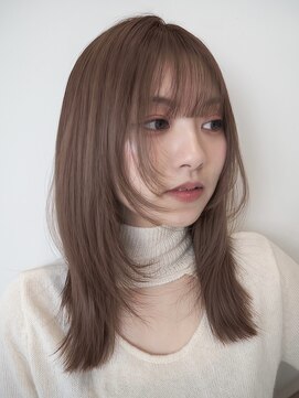 ノイ(noi) 顔周りレイヤーカットくびれヘアミルクティーベージュカラー